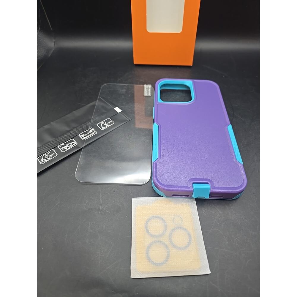 iPhone‎ 15 Pro Max Case Sky Blue/ Light Purple Shockproof